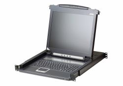 ATEN CL1000M rack console 43.2 cm [17"] 1280 x 1024 pixels Metal, Plastic Black 1U (Slideaway console 17" LCD)