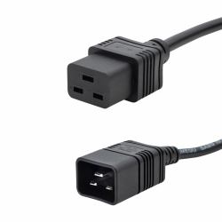 connektgear 2m Mains Extension Heavy Duty Power Cable - C20 Plug to C19 Socket (2M MAINS EXTENSION C20-C19 - HEAVY DUTY)