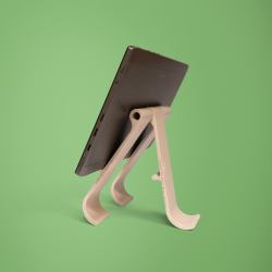 R-Go Tools Laptop and tablet stand R-Go Treepod, ergonomic and modular, adjustable, biobased (LAPTOP AND TABLET STAND R-GO - ADJUSTABLE BIOBASED TREEPOD ERGO)