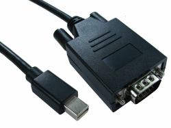 Cables Direct Mini Display Port - VGA,1m Mini DisplayPort VGA [D-Sub] Noir 
