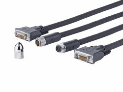 Vivolink PRODVICW7.5 DVI cable 7.5 m DVI-D Black (PRO DVI-D CROSS WALL CABLE - . - Warranty: 1188M)