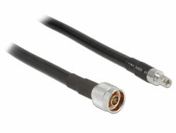 DeLOCK 1m, N/RP-SMA coaxial cable CFD400, LLC400 Black (Delock CFD400 LLC400 low loss - antenn)