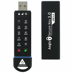 Apricorn Aegis Secure Key 3.0 lecteur USB flash 60 Go USB Type-A 3.2 Gen 1 [3.1 Gen 1] Noir 