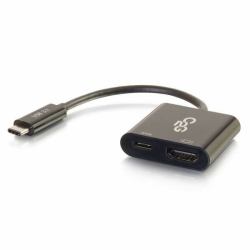 C2G USB C to HDMI Audio/Video Adapter w/ Power Delivery - USB Type C to HDMI Black (C2G USB C to HDMI Audio/Video Adapter)