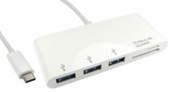 Cables Direct USB3C-HUB3CR station d'accueil USB 3.2 Gen 1 [3.1 Gen 1] Type-A Blanc 
