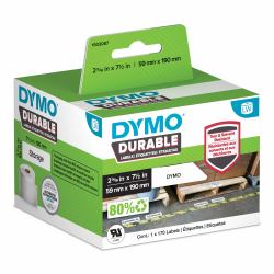 DYMO Authentic LabelWriter Durable Labels | 59mm x 190mm | White Poly | 170 Large Self-Adhesive Labels | High-Performance | For LabelWriter Label Makers (Dymo 1933087 LW Durable Large Shelving labe...