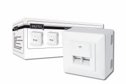 Digitus CAT 6, Cl. E socket-outlet RJ-45 White (DIGITUS CAT 6 WALL OUTLET - CLASS E FINERY 5 PACK IN)