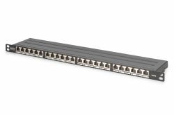 Digitus CAT 6, classe E Panneau de brassage haute densité, blindé, noir (DIGITUS DN-91624S-SL-SH - patch-panel)