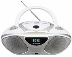 Blaupunkt BB14WH Lecteur de CD Argent, Blanc Graveur de CD (Cd Player Cd Recorder Silver, - White - Warranty: 12M)