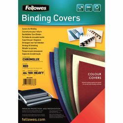 Fellowes Couvertures Brillantes Chromolux-Rouge A4 (A4 Gloss Cover Red 100pk)