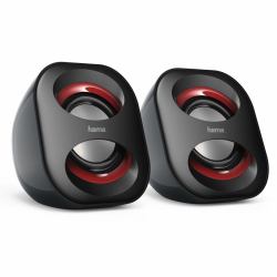 Hama Sonic Mobil 183 Noir, Rouge Avec fil 3 W (Hama Sonic Mobil 183 - hÃ¸jttalere - ti)