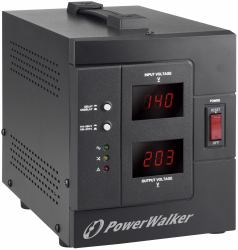 PowerWalker AVR 2000 SIV FR régulateur de tension 110 - 280 V 2 sortie[s] CA Noir (AVR 2000 SIV FR 2000VA/1600W, - 4x CEE 7/5 [Type E] - Automatic Voltage Regulator - Warranty: 24M)