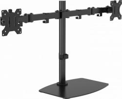 Vision VFM-DSDB monitor mount / stand 81.3 cm [32"] Desk Black (Monitor desk stand mount - fits two display 13 to 32" with VESA sizes 75 x 75 or 100 x 100 - post height 452 mm - max between screen ...
