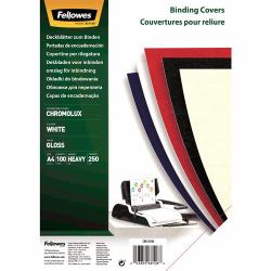 Fellowes 5378006 matériel de reliure A4 Blanc 100 pièce[s] (Fellowes 5378006 Binding Cover Chromolux Card A4 Pack of 100 White)
