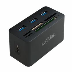 LogiLink CR0042 station d'accueil Avec fil USB 3.2 Gen 1 [3.1 Gen 1] Type-A Noir 