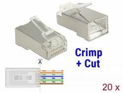 DeLOCK 86454 wire connector RJ-45 Transparent (Delock netvÃ¦rk-konnektor - gennemsigti)