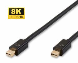 Microconnect MDPMDP1BV1.4 DisplayPort cable 1 m Mini DisplayPort Black (8K Mini Displayport Cable 1m - version 1.4, Gold-plated plugs - Max. Resolution : 8K 60Hz - Warranty: 300M)