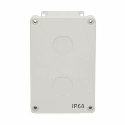 Tripp Lite N206-SB01-IND Waterproof Electrical Junction Box - Surface Mount, Industrial, Single Gang, IP68, TAA, 2 Cutouts (Waterproof electrical junction box - surface mount, industrial, single ga...