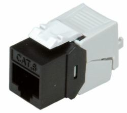 ROLINE Cat.6/Class E Keystone Jack SLIM, RJ-45, unshielded, toolless, black (KEYST KAT6/KL.E.UNGESCHIRMT - WERKZEUGLOS.SLIM.SW)