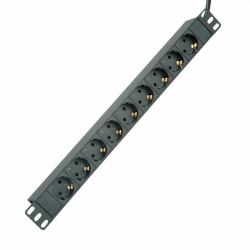 ROLINE 19.07.1621 power extension 2 m 9 AC outlet[s] Indoor Black (19INSTECKDL. 9-F. SW 16A 2M - )