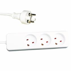 Garbot 24155123-7EE power extension 7 m 3 AC outlet[s] Indoor White (Plast Power Strip 3-way EDB - Outlet, 7m White - Warranty: 12M)