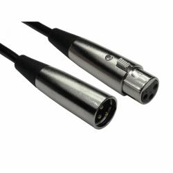 Cables Direct 2XLR-SV020 audio cable 2 m XLR [3-pin] Black, Silver (2m 3 Pin XLR Male to Female Cable - Silver Connectors)
