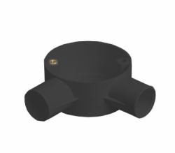 Titan CJB202BK-20MM fibre optic microduct accessory (TITAN 20MM 2 WAY ANGLE BOX BLACK)