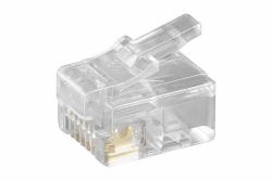Microconnect KON502-10R wire connector RJ-12 6P6C Transparent (Modular Plug RJ12 6P6C, 10pcs - Unshielded version, - for round cables, 6pol. connected - Warranty: 300M)