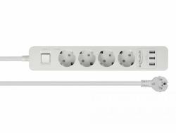 DeLOCK 11206 power extension 1.5 m 4 AC outlet[s] Indoor White (Delock Extension Socket - stikdÃ¥se - 4)