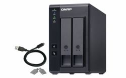 QNAP TR-002 storage drive enclosure HDD/SSD enclosure Black 2.5/3.5" (2-bay 3.5in SATA HDD USB 3.0 type-C hardware RAID external enclosure. USB-C to USB-A cable included. Expansion unit for QNAP NA...