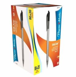 Papermate Inkjoy Noir 100 pièce[s] (Paper Mate S0977430 Inkjoy Retractable Pens Black Ink - Pack of 100)