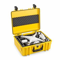 B&W Cases 6000/Y/DJI4P camera drone case Hard case Yellow (B&W International type 6000 Storage Case [Case] for Drone, Accessories, Monitor, Remote Control, Battery)