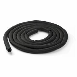 StarTech.com 15' [4.6m] Cable Management Sleeve - Flexible Coiled Cable Wrap - 1.0-1.5" dia. Expandable Sleeve - Polyester Cord Manager/Protector/Concealer - Black Trimmable Cable Organizer (CABLE ...