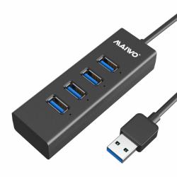 maiwo KH304 câble USB USB 3.2 Gen 1 [3.1 Gen 1] USB A 4 x USB A 5 Gbit/s Noir 
