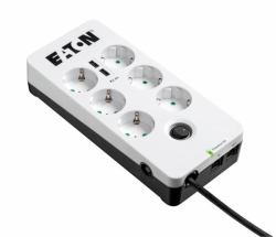 Eaton PB6TUD protection surtension Noir, Blanc 6 sortie[s] CA 220 - 250 V 1,5 m (Protection Box 6 Tel@ Usb Din - Warranty: 12M)