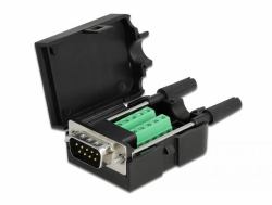DeLOCK 66232 wire connector Sub-D 9, 10 pin terminal block Black (Delock - VGA-adapter - DB-9 til 10-pin)