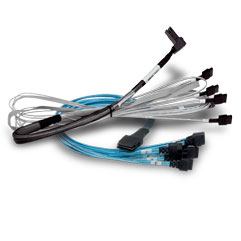 Broadcom 05-60005-00 Serial Attached SCSI [SAS] cable 1 m (Broadcom - SAS internal cable - Slim SAS [SFF-8654] [M] to U.2 [SFF-8639] - 1 m)