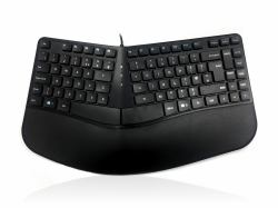 accuratus KYB-CONTOUR-UBK clavier Universel USB QWERTY Anglais britannique Noir 