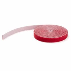 StarTech.com 50ft Hook and Loop Roll - Cut-to-Size Reusable Cable Ties - Bulk Industrial Wire Fastener Tape /Adjustable Fabric Wraps Red / Resuable Self Gripping Cable Management Straps (HOOK AND L...