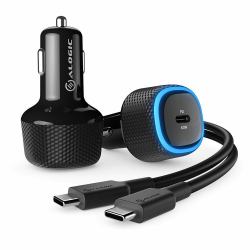 ALOGIC CRC60 mobile device charger Universal Black Cigar lighter Auto (60W CAR CHARGER USB-C PORTS - FAST CHARGING 1M CABLE)