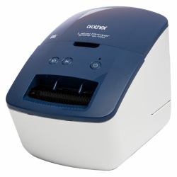 Brother QL-600B imprimante pour étiquettes Thermique directe 300 x 600 DPI 71 mm/sec Avec fil DK (QL600B LABEL PRINTER BLUE/WHITE - )