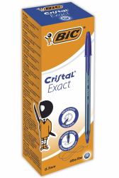 BIC Cristal Exact Bleu Stylo à bille Ultra-fin 20 pièce[s] (BIC Cristal Exact Blue ballpoint pen Ultra Fine Pack of 20)