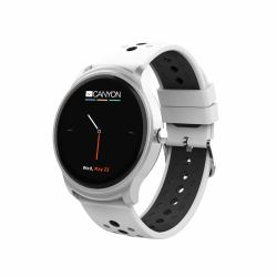 Canyon Oregano 3,3 cm [1.3"] IPS 44 mm 240 x 240 pixels Écran tactile Noir, Argent, Blanc (Canyon Oregano Smart Watch Black White)