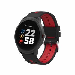 Canyon CNS-SW81BR smartwatche et montre de sport 3,3 cm [1.3"] IPS 44 mm Numérique 240 x 240 pixels Écran tactile Noir, Rouge (Canyon Oregano Smart Watch Black Red)