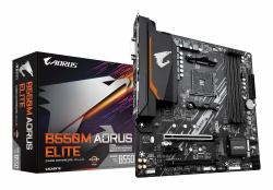 GIGABYTE B550M AORUS ELITE Motherboard - AMD Ryzen 5000 CPUs, 5+3 Phases VRM, up to 4733MHz DDR4, 1xPCIe 4.0 + 1xPCIe 3.0 M.2, 1GbE LAN, USB 3.2 Gen 1 (Gigabyte B550M AORUS ELITE Ultra Durable AMD ...