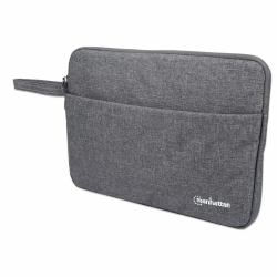 Manhattan Housse Seattle pour ordinateur portable 14,5", grise, rembourrée, intérieur ultra dou...