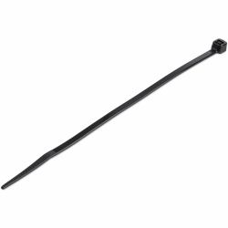 StarTech.com 1000-Pack 6"[15cm] Cable Ties - 1/8"[3.6mm] wide, 1-3/8"[39mm] Bundle Diameter, 40lb[18kg] Tensile Strength, Nylon Self Locking Zip Ties with Curved Tip, UL Listed, Black - TAA (1000 P...