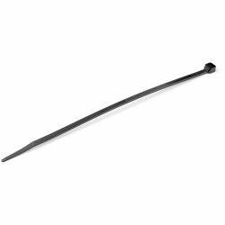 StarTech.com 8"[20cm] Cable Ties - 1/8"[4mm] wide, 2-1/8"[55mm] Bundle Diameter, 50lb[22kg] Tensile Strength, Nylon Self Locking Zip Ties with Curved Tip - 94V-2/UL Listed, 100 Pack - Black (100 PA...