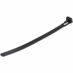 StarTech.com 6"[15cm] Reusable Cable Ties - 1/4"[7mm] wide, 1-3/8"[35mm] Bundle Dia. 50lb[22kg] Tensile Strength, Releasable Nylon Ties, Indoor/Outdoor, 94V-2/UL Listed, 100 Pack - Black (100 PACK ...