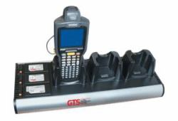 GTS HCH-3033-CHG Organiseur de station de chargement Support de bureau Aluminium Aluminium, Noir (3-BAY CRADLE CHARGER F/MOTOROLA - MC3000/MC31XX)